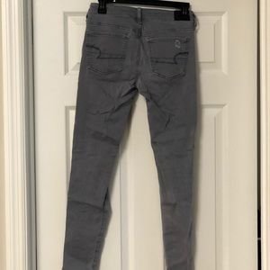 American Eagle Gray Ripped Jeans